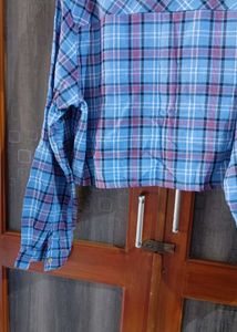 Plaid Crop Shirt Top For Women