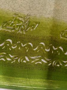 Elegant Green Printed Saree