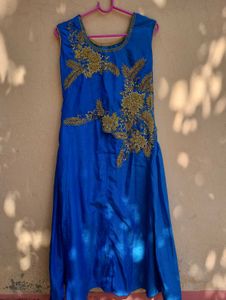 Blue Embroidered Suit