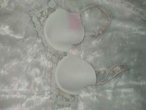 Sea Green Bra With Colour Stain