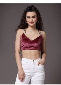 Red Cute Velvet Top