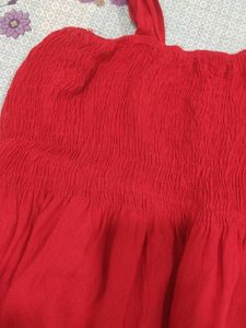 Red Tie-Strap Sundress