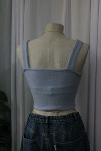 Light Blue Crop Tank Top