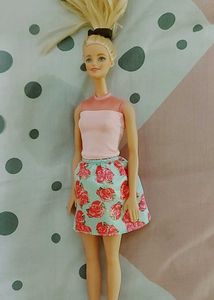 Barbie Pink Top &amp; Floral Skirt