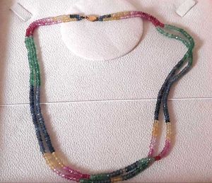 Precious Gemstone Necklace with 18kt real gold