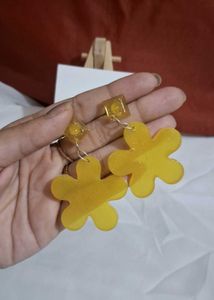 Hanmade resin Flower studs Earrings