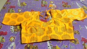 Yellow Banarasi Silk Blouse