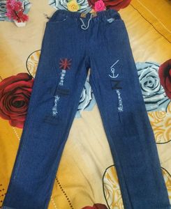 Trendy Embroidered Jeans