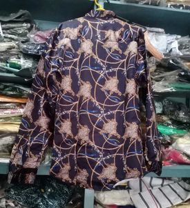 Patterned Long Sleeve Button-Down