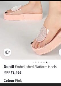 Rhinestone Embellished Flatform Heels