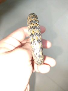Braided Silver &amp; Gold Tone Cuff Bangle