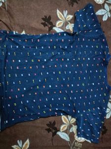 Patterned Blue T-Shirt