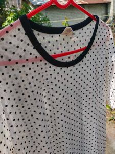 Polka Dot Sheer Top