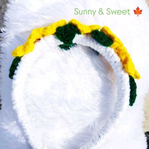 Crochet sunflower Hairband 🌻💫✨🧶