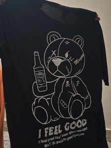 Cool Black T-Shirt with Bear Design