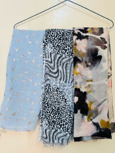 Boho Chic Scarf Trio - Set Of 3