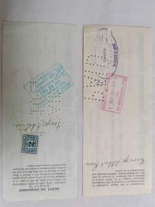 Vintage Cheques Of 1927 &amp; 1941