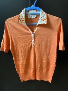 Orange Polo Top
