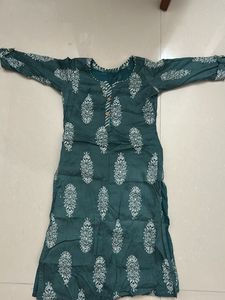 Elegant Green Printed Kurta Set