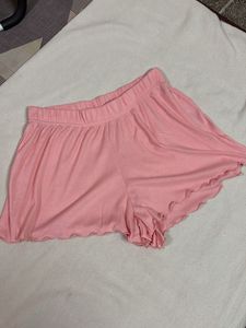 Pink Ribbed Shorts