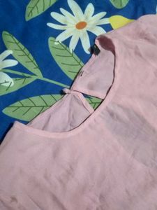 Blush Pink Bell Sleeve Top