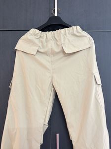 Beige Parachute Pants