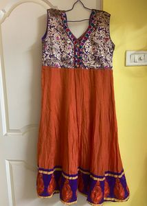 Ethnic Women’s Kurta- Purple And Orange