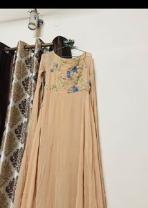 Elegant Peach Embellished Gown
