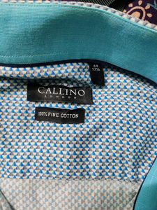 Callino Sky Blue Shirt For Men (44&#39; Xxl)