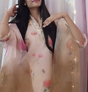 Organza Floral Partywear Suit