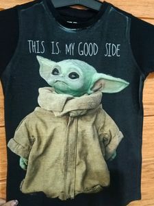 Black And Brown Yoda Print Tshirt For 3 To 4 Year