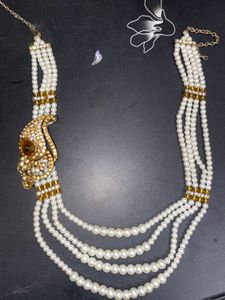 Royal White Moti Long Neclace