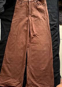 Brown Wide Leg Jeans