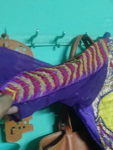 Purple Kurta With Dupatta