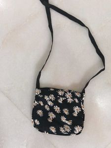 BlackSequenceDaisy Print Jumpsuit For Teen withBag