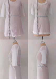 White Sheer Lace Trim Tunic Top Combo Pack