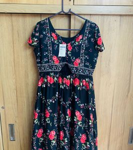 Floral Cutout Maxi Dress