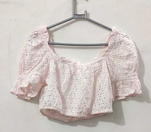 Pink Eyelet Co-ord Set