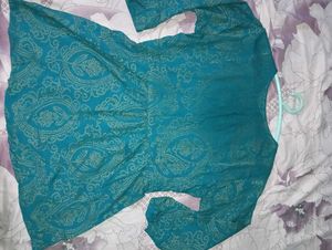 Teal Paisley Blouse