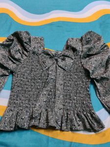 Floral Bow Tie Blouse