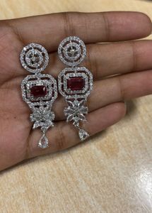 AD Peach Colour Earrings