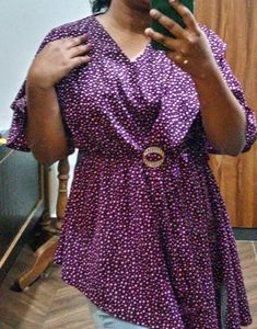 Purple Polka Top