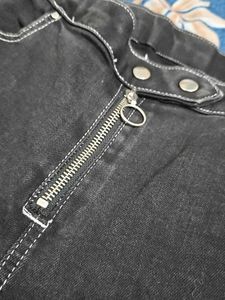 Stylish Flared Black Denim Jeans