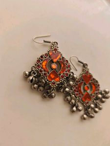 Vintage Afghani Earrings Pair