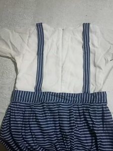 Striped Pinafore Dress