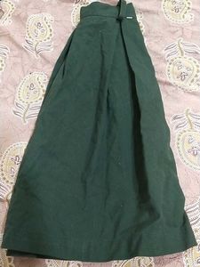 Green Pleated Skirt For Girl
