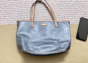coach park metro baby blue tote purse