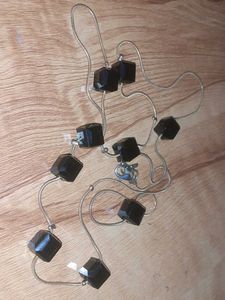 Elegant Black Bead Strand Necklace