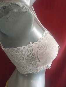 081 - Lace Net Bra Removable Cup