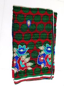Crape Green Multi Colour Dori Work Saree
